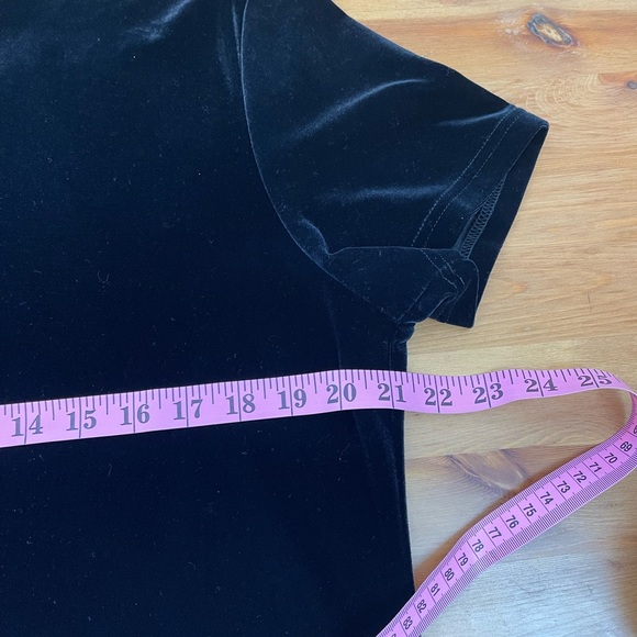 Jacqueline Ferrar Hi Neck Velvet Black Midi Dress/Tunic Size 16 - Picture 8 of 9